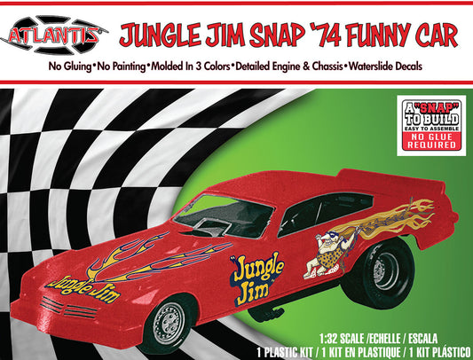 Atlantis 1/32 Jungle Jim Snap 1974 Vega Funny Car Model Kit