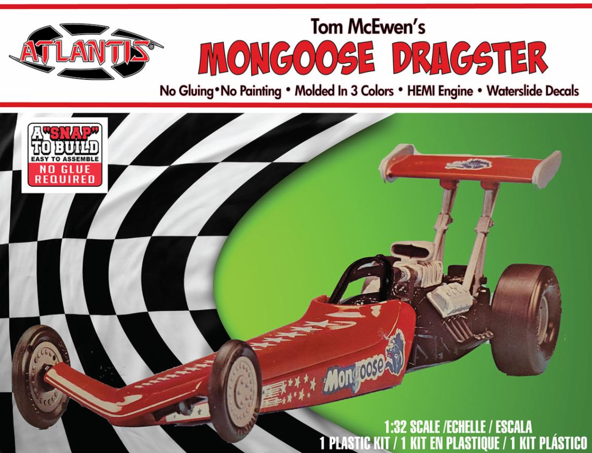 Atlantis 1/32 Tom McEwen Mongoose Dragster Snap Model Kit