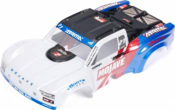 Arrma Prepainted Body: Mojave GROM (White/Blue)