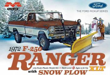 Moebius 1/25 1972 Ford F-250 Ranger w/Snow Plow Model Kit