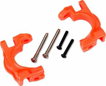 Traxxas Caster Blocks Extreme Heavy Duty w/Hinge Pins: Orange