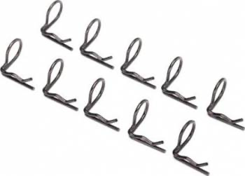 Traxxas Angled Body Clips: Black (10)