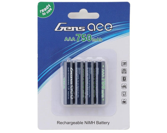 Gens Ace 1.2V NiMH AAA Batteries: 750mah