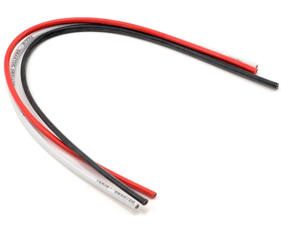 Tekin 12 Gauge Wire: Red/Black/White (12”)