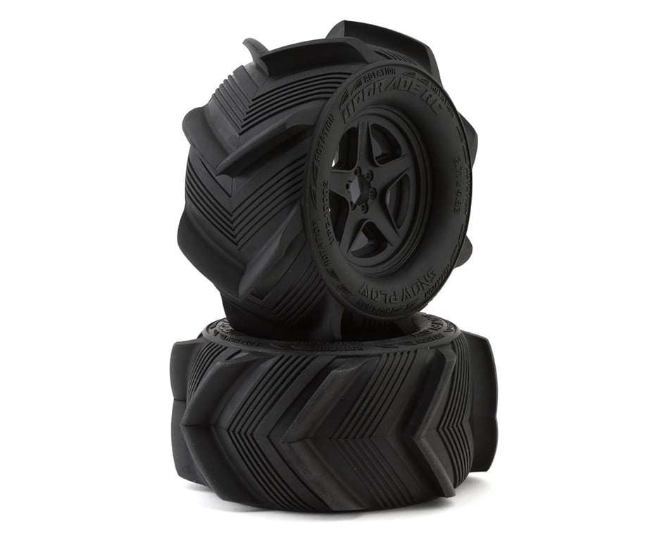 UpgradeRC Snowplow 2.8” Sand/Snow Paddle Tires on 5-Star Wheels (Pair)