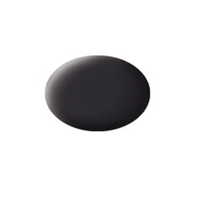 Revell Acrylic Aqua Color Paint: Matte Tar Black (18ml)