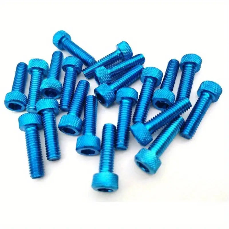 Lightweight Anodized Aluminum Alloy M5 Bolts: 20pcs