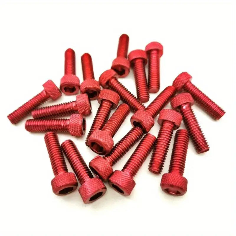 Lightweight Anodized Aluminum Alloy M5 Bolts: 20pcs