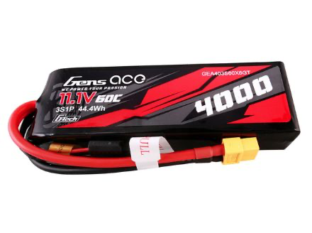 Gens Ace G-Tech 4000mah 3S 11.1V 60C Lipo Battery: XT60