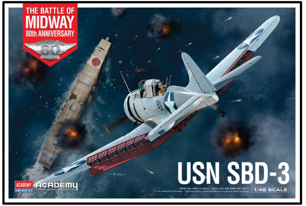 Academy 1/48 USN SBD-3 Dauntless “Battle Of Midway” Model Kit