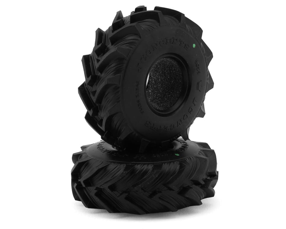 JConcepts Fling Kings 1.0” Green Compound Micro Crawler Tires: 63mm OD