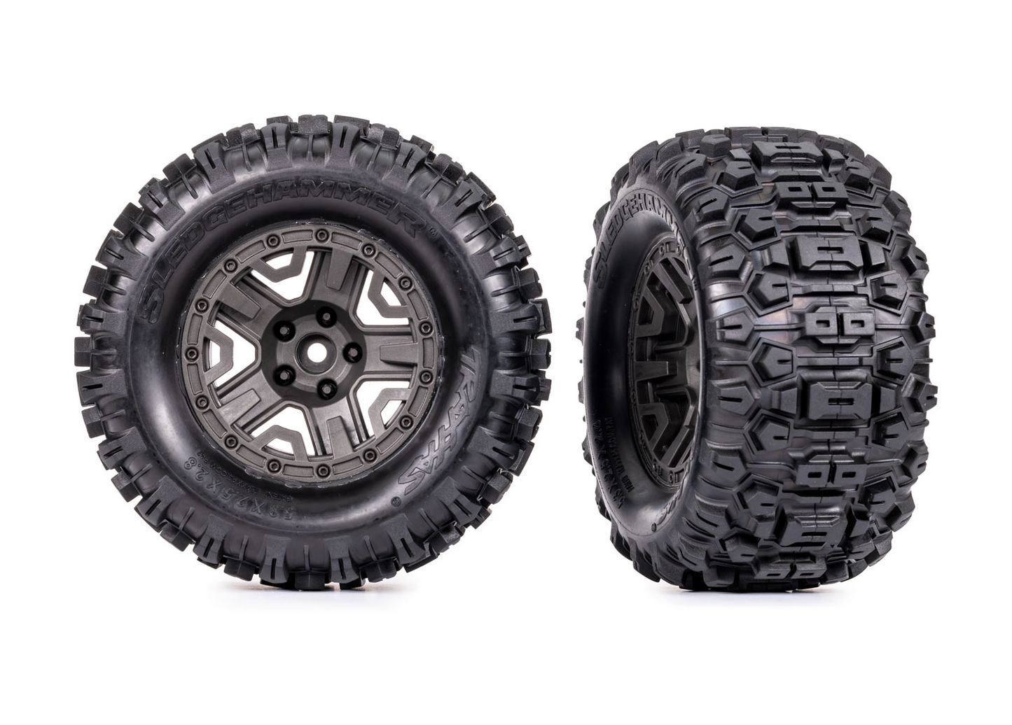 Traxxas 2.8" Gray Wheels & Sledgehammer Tires (2)