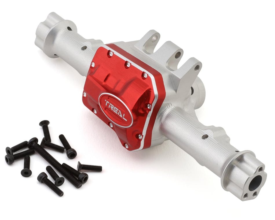 Treal Hobby Aluminum 7075 Rear Axle Housing: TRX-4 (Silver)