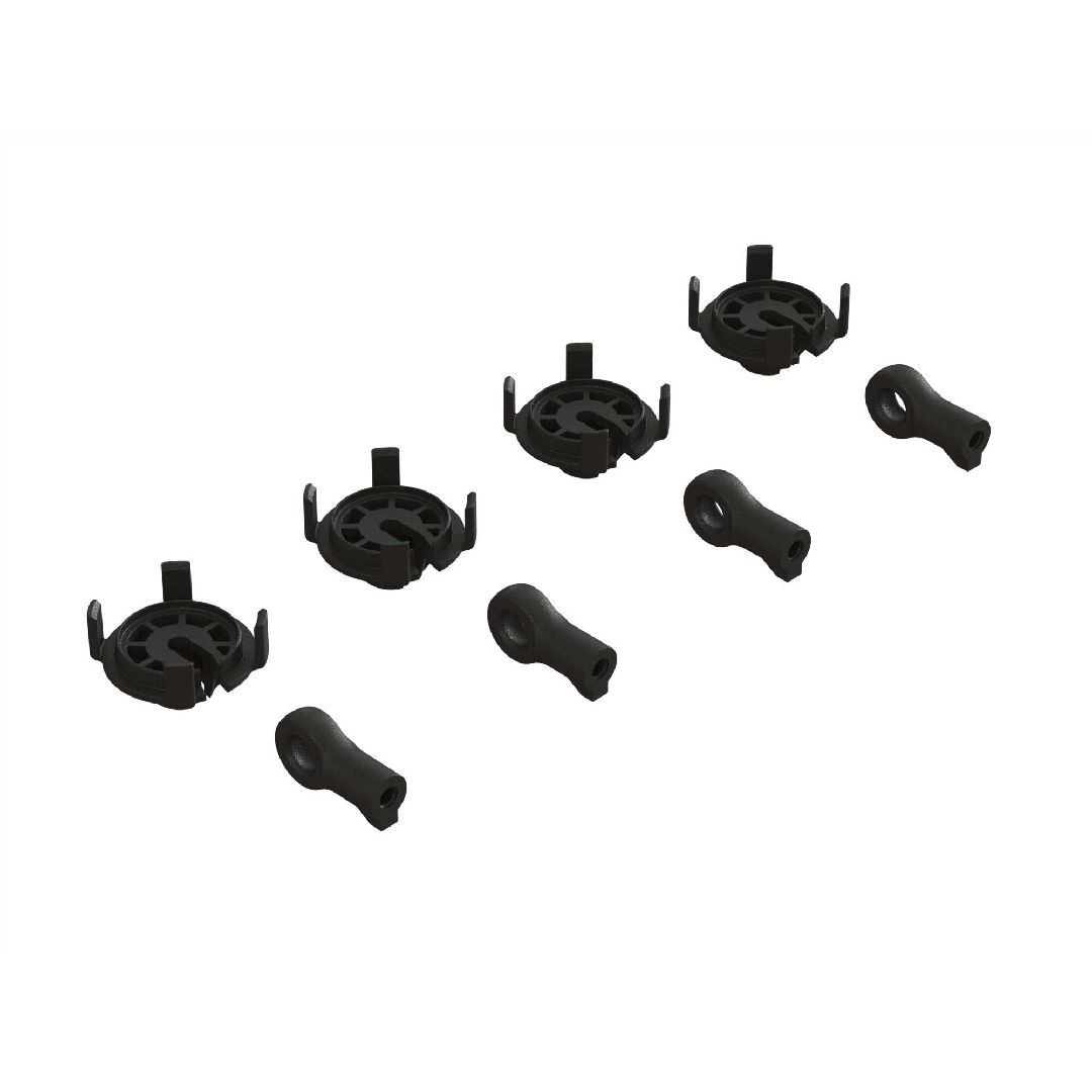 Arrma Shock Rod End and Spring Perch Set: 8S (4 Shocks)
