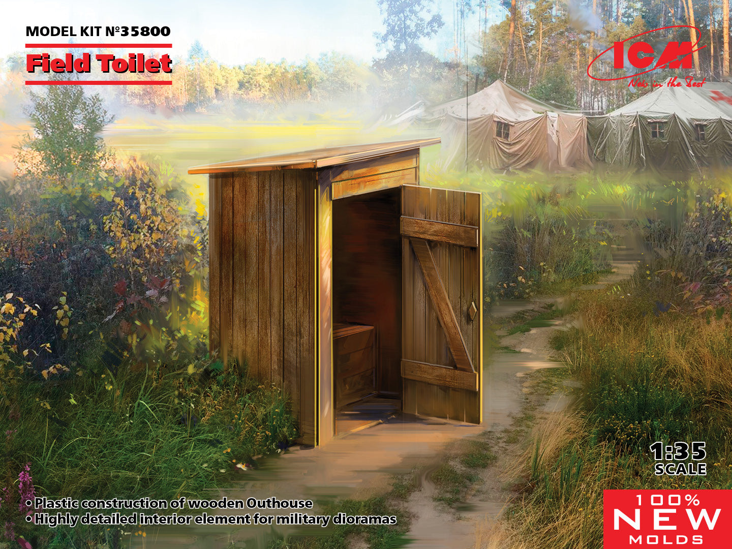ICM Models 1/35 Field Toilet Model Kit