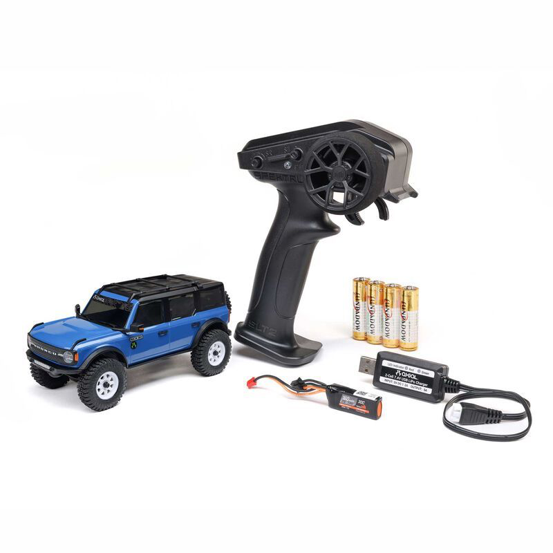 Axial SCX30 1/30 Ford Bronco 4X4 Brushed Rock Crawler: RTR (Blue)