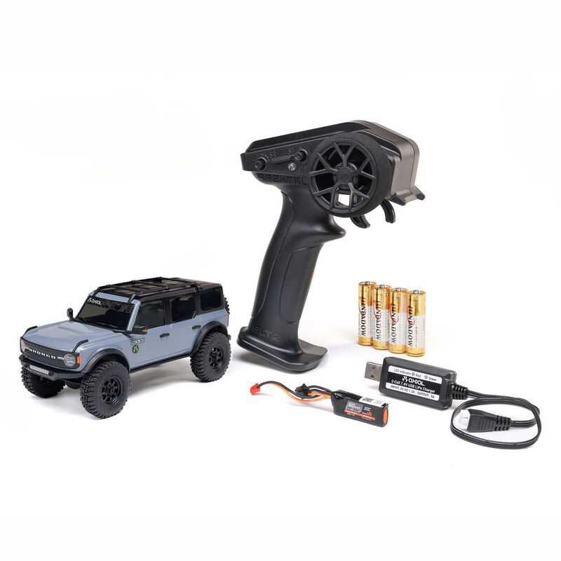 Axial SCX30 1/30 Ford Bronco 4X4 Brushed Rock Crawler: RTR (Grey)