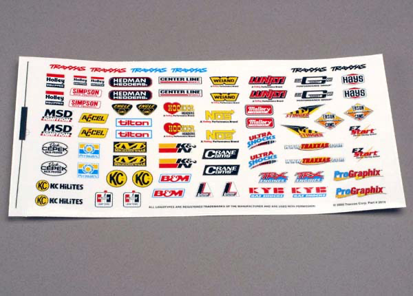 Traxxas Decal Sheet: Racing Sponsors