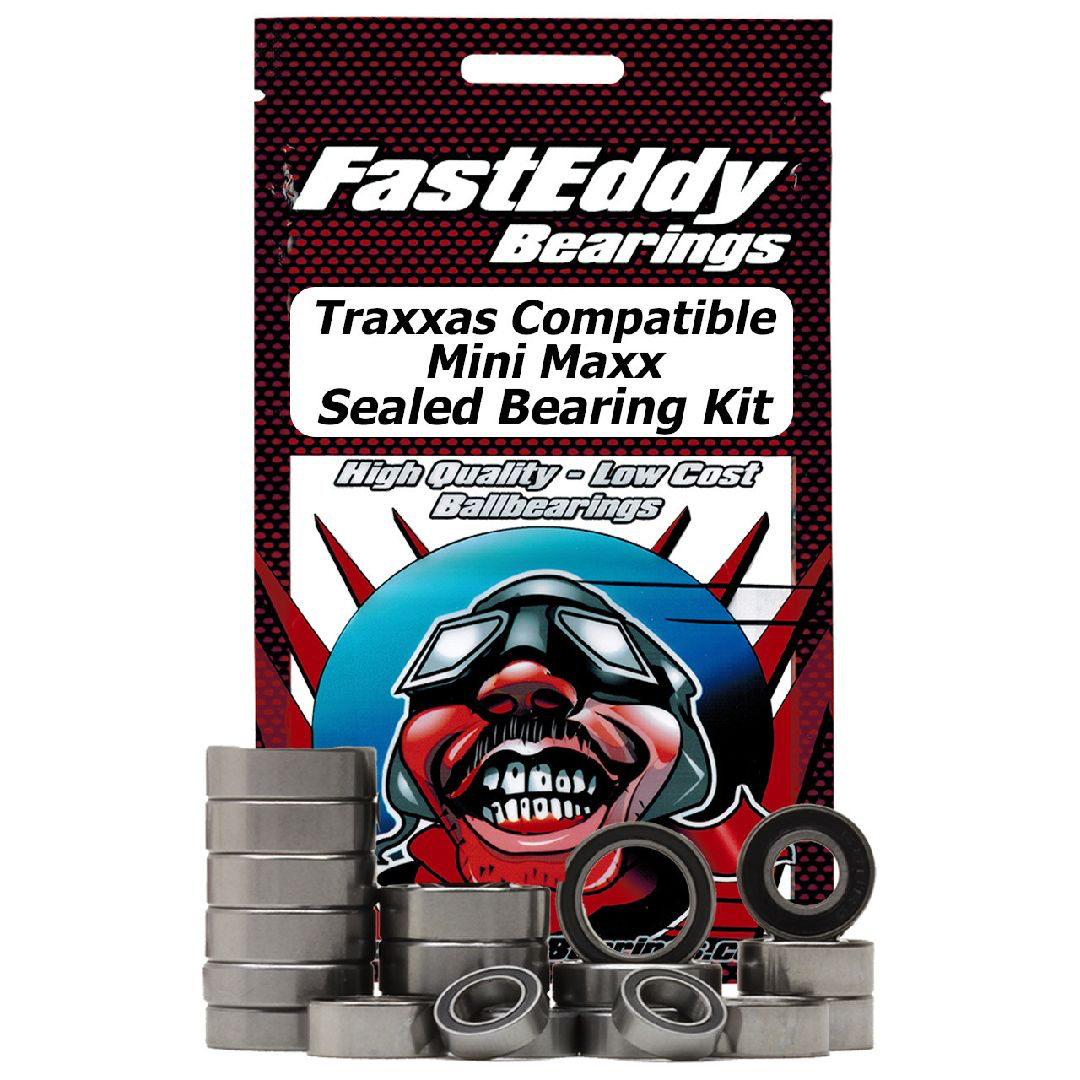 Fast Eddy Rubber Sealed Bearing Kit: Mini MAXX