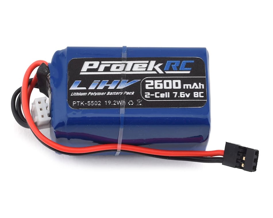 ProTek RC 2S LiHV 7.6V 2600mah 8C RX Lipo Battery