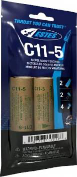 Estes Bagged Rocket Engines w/Starters and Plugs: C11-5