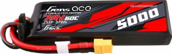 Gens Ace 2S 7.4V 5000mAh 50C LiPo Short Battery: XT60