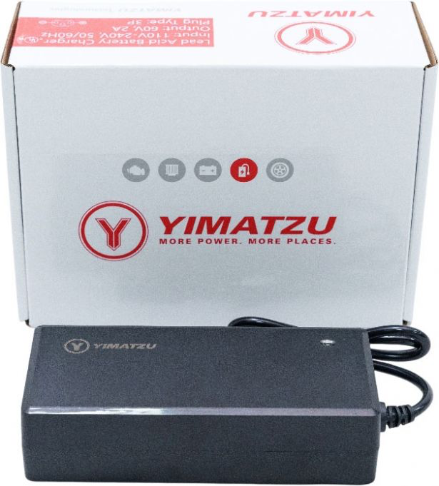 Yimatzu 60V 2A Lead Acid Charger: C13 Universal T-Prong