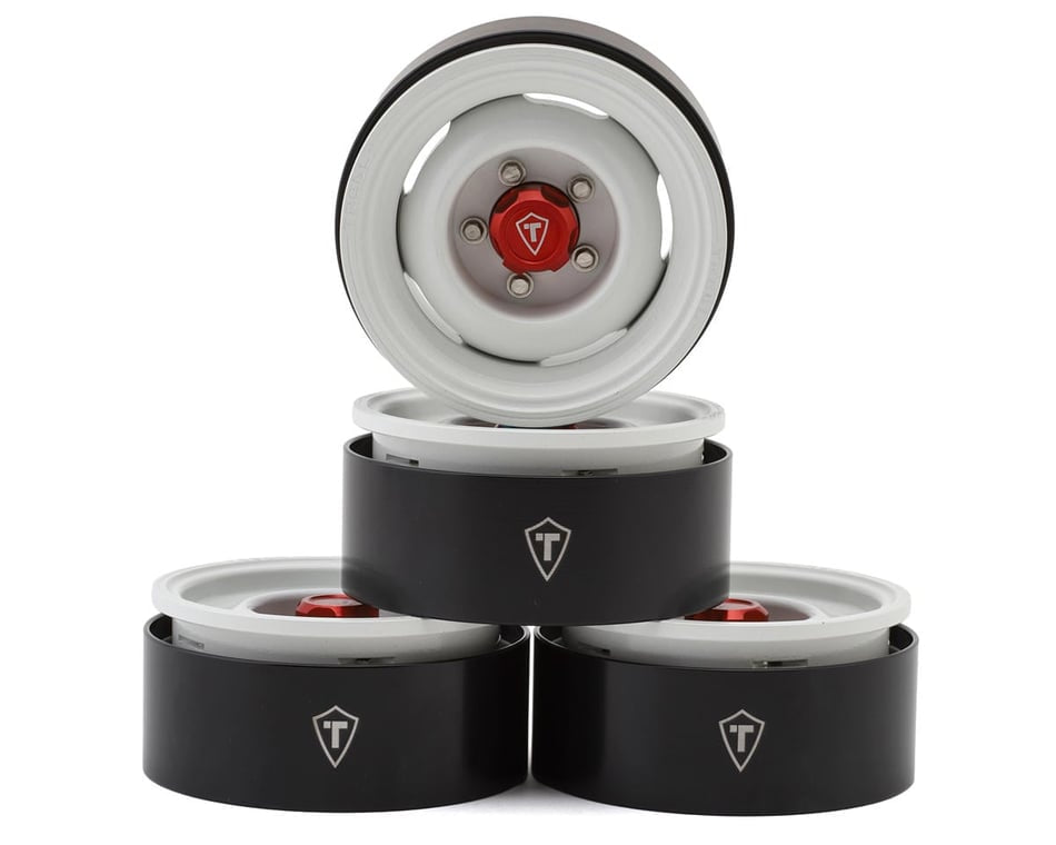 Treal 1.9” Vintage Wagon Retro Style Beadlock Rims: White
