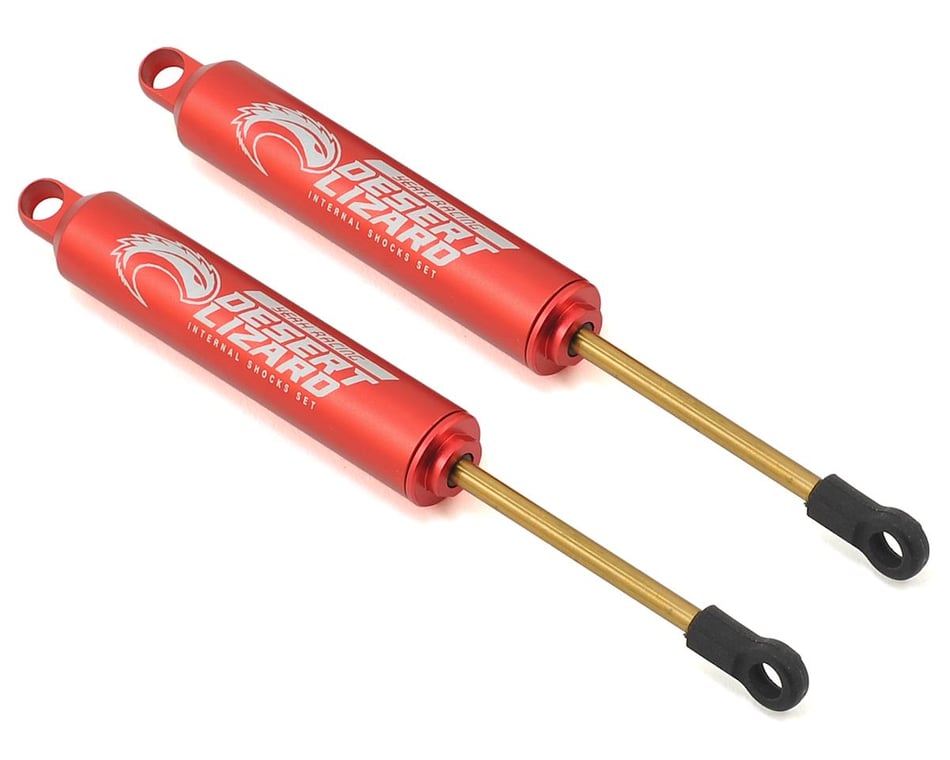 Yeah Racing Desert Lizard Internal Spring Shocks: 120mm (Red)
