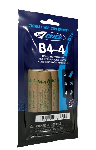 Estes Rocket Engines: B4-4 (3 ea)