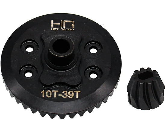 Hot Racing Steel Helical Rear Gear Set: Mini XRT (39/10T)