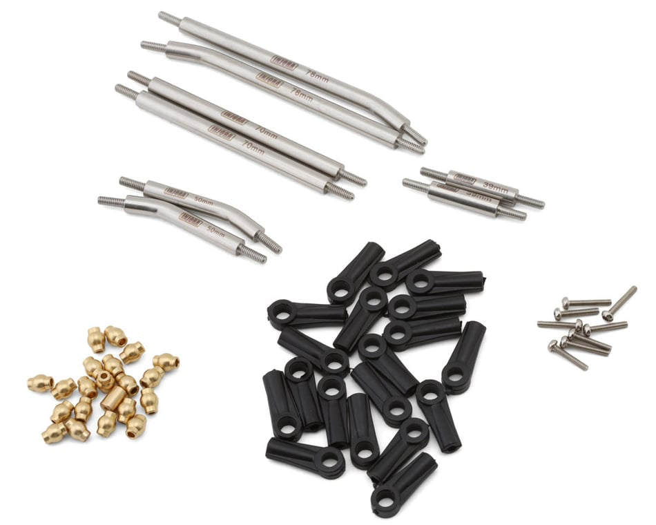 INJORA Stainless Steel High Clearance Link Set: SCX24 Jeep Gladiator