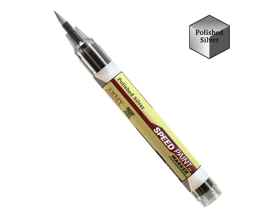 Army Painter Speedpainter 2.0 Felt-Tech Tip Paint Marker: Polished Silver