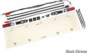 Traxxas LED Taillight Set w/Power Harness and Trim: Drag Slash (Black Chrome)
