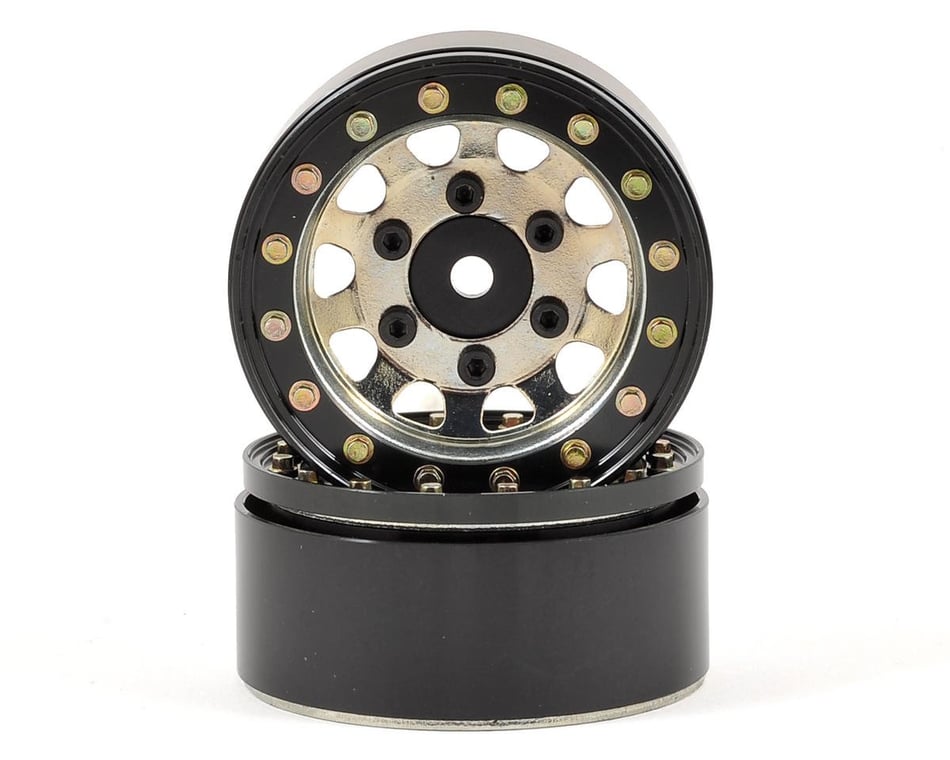 SSD 1.55” Steel D-Hole Beadlock Wheels: Silver