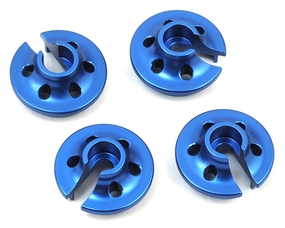 STRC CNC Aluminum Lower Shock Retainers: Traxxas 4Tec 2.0 (Blue)