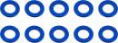 Team Associated Aluminum Ball Stud Washers: 5.5x3.0x0.5mm (Blue)