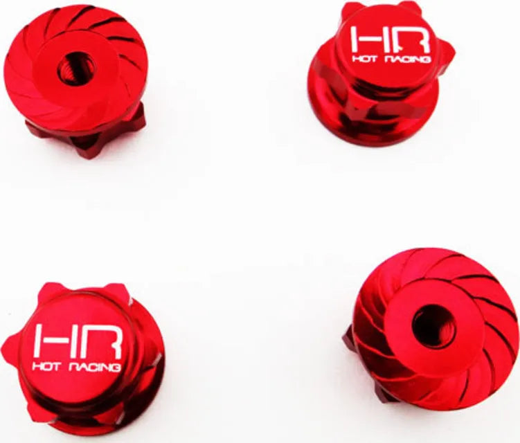 Hot Racing Aluminum Serrated 17mm Wheel Nuts: Yeti XL/MAXX/Arrma