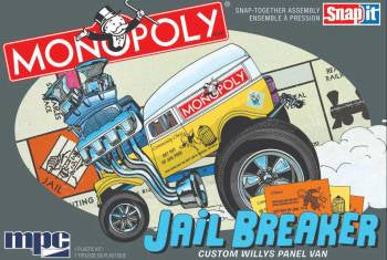 MPC 1/25 Monopoly Jailbreaker Custom Willys Panel Truck Snap Model Kit