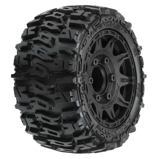 Pro-Line Trenchers LP 2.8” All Terrain Tires MTD on RAID Black Rims: Rustler 2WD/4WD