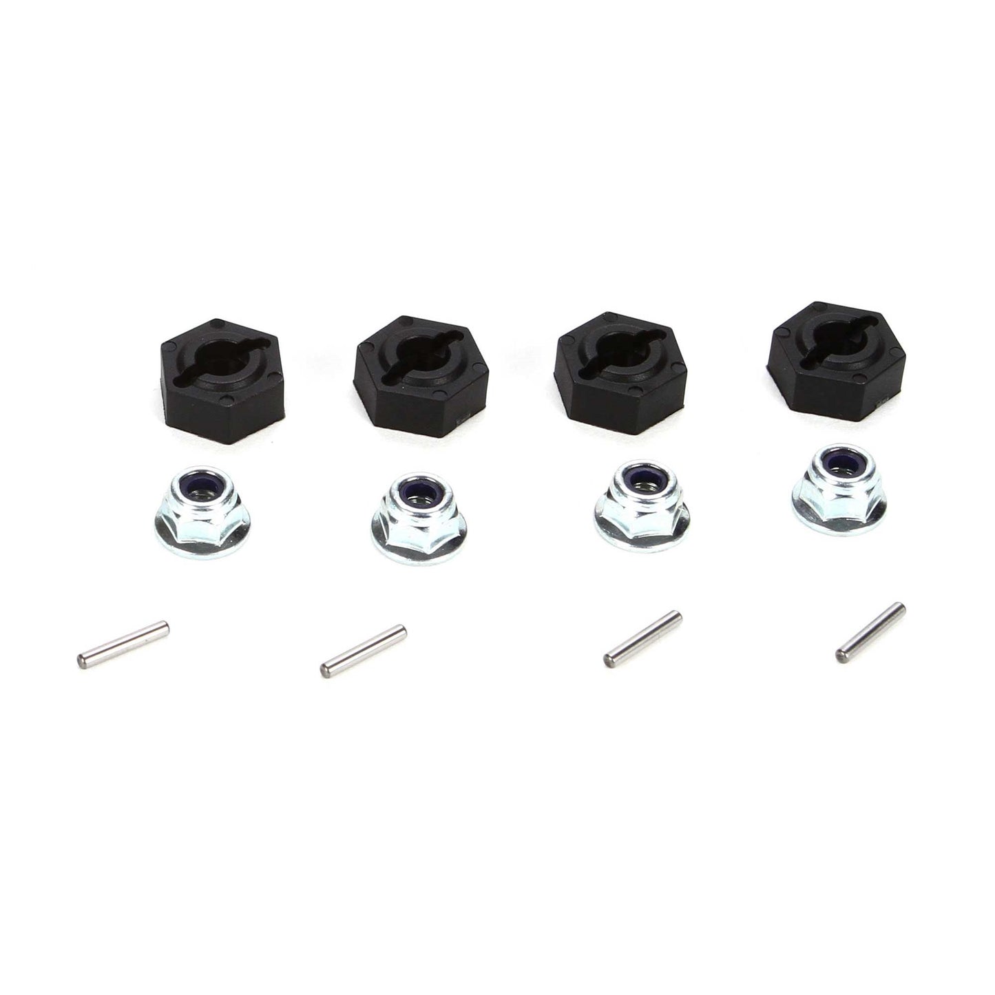 Vaterra Molded 12mm Hex w/Pins and Lock Nuts: Twin Hammers
