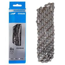 Shimano Tourney CN-HG40 6,7,8 Speed MTB Chain: 116L 7.3mm (Grey)