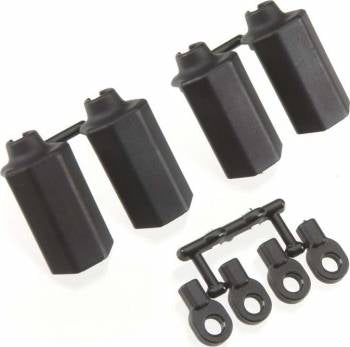 RPM Shock Shaft Guards: Traxxas 1/10 Shocks: Black (4)