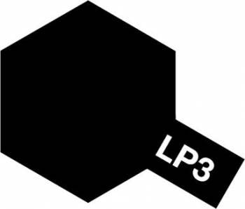 Tamiya LP-3 Lacquer Paint: Flat Black (10ml)