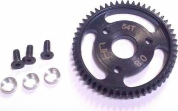 Hot Racing 32P Steel Spur Gear: 54T (Silver)