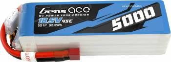 Gens Ace 5S 18.5V 5000mah 45C Lipo Battery: Deans