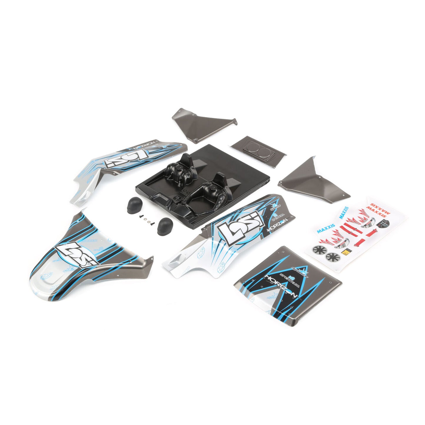 Losi DBXL-E Screened Bodyset Complete (Grey)