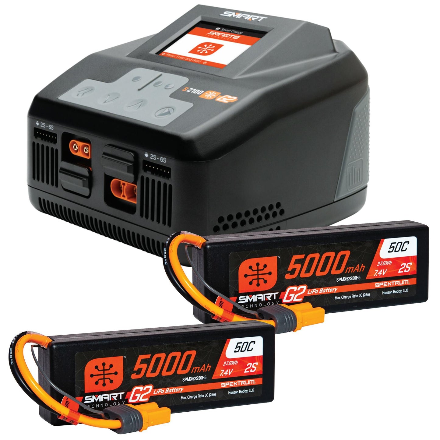 Spektrum Smart G2 Powerstage 4S Surface Bundle: 2S 5000mAh 50C LiPo