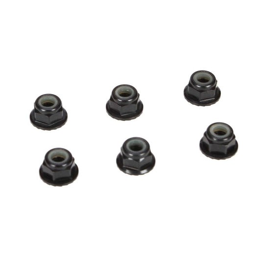 TLR Aluminum Serrated Lock Nuts 4mm (Black)