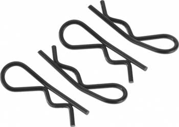 Arrma 1/8 Bent Body Clip: Black (4)